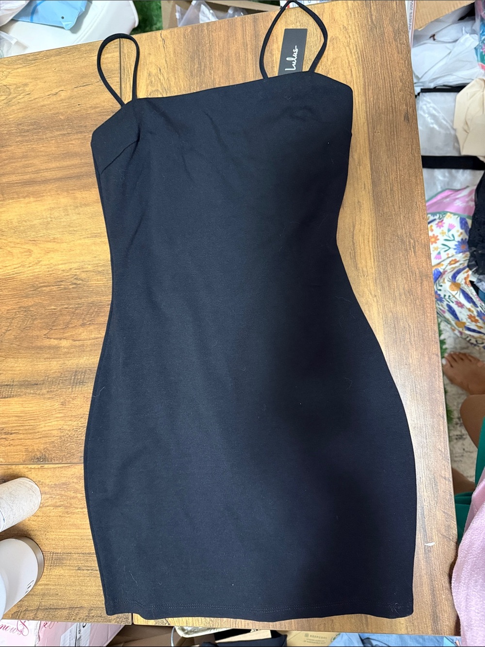 Lulus size small Black Spaghetti Strap Bodycon Dress -
